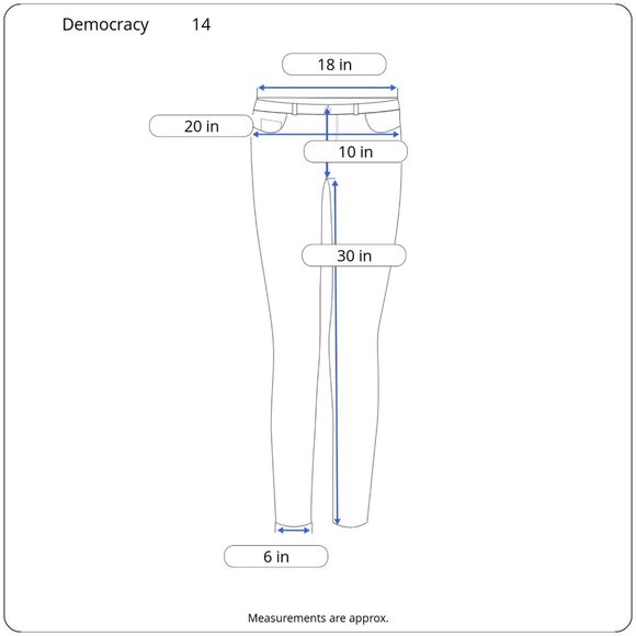 Democracy Womens Jeans AbSolution Stretch Denim Mid Rise Skinny Size 14 - Picture 3 of 12